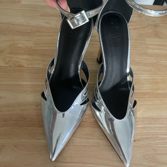 NWOT ASOS Mirror Pumps Ankle Strap - Picture 2 of 5